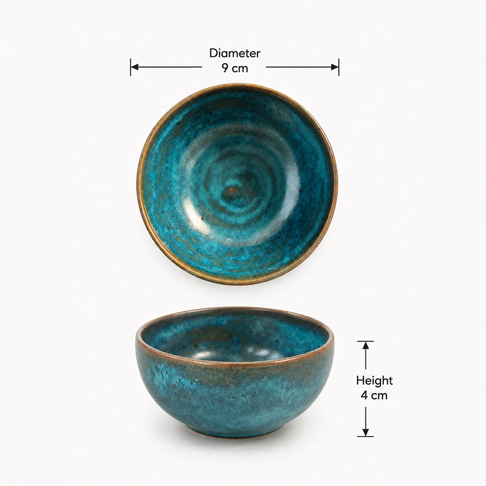 Blue Essence Dots - handmade Egyptian ceramic, view 5