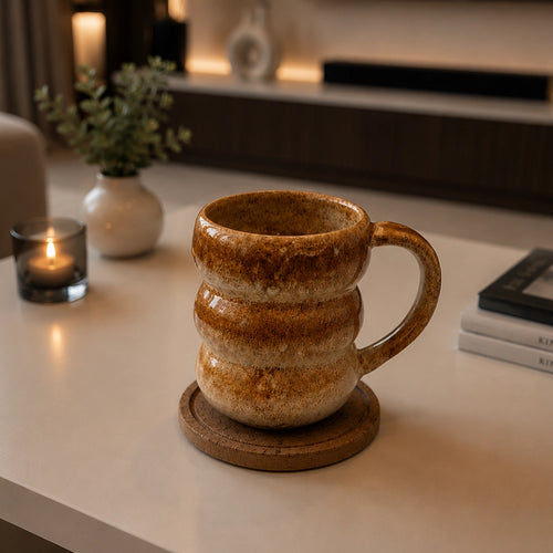 Caramel Veil - handmade Egyptian ceramic, view 2