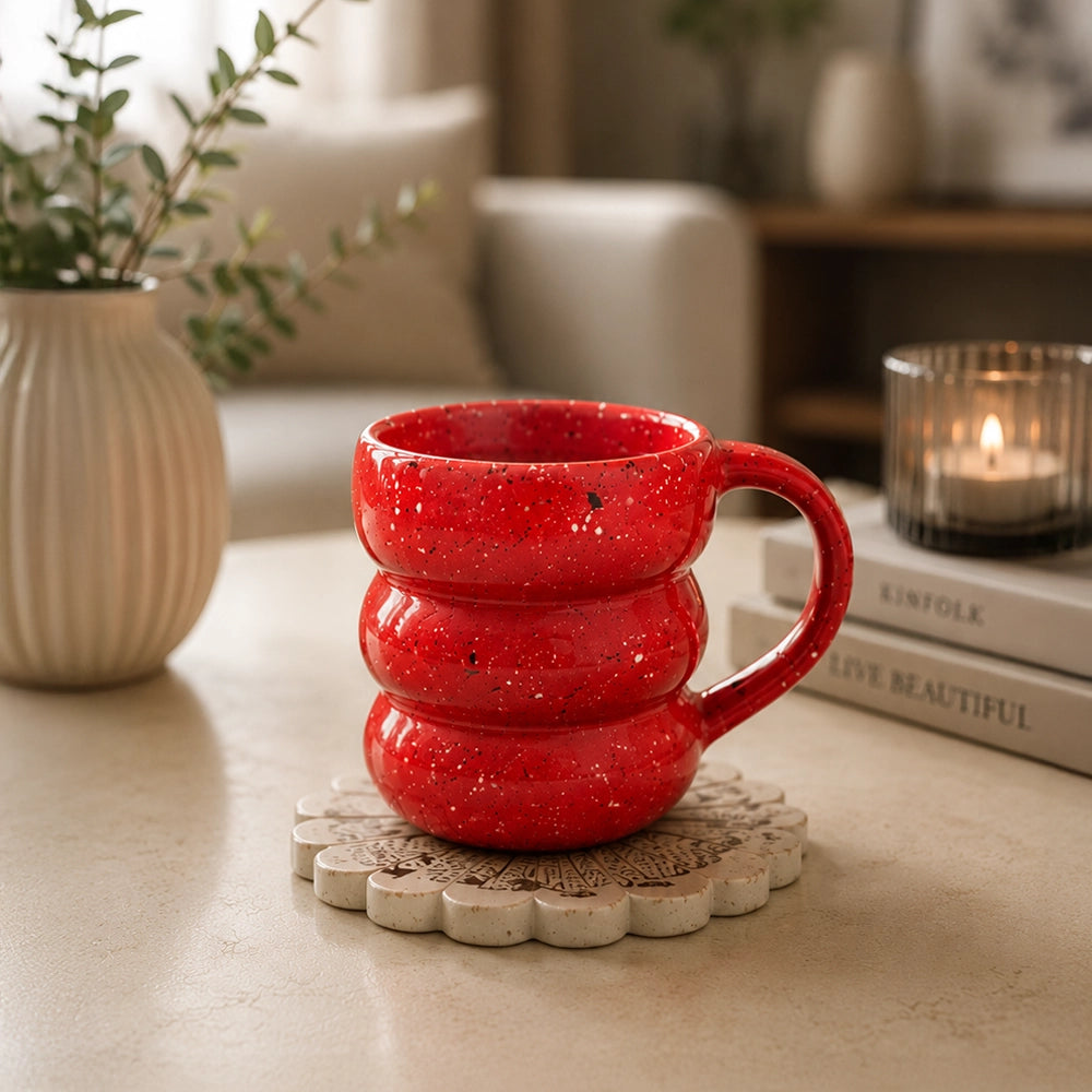 Crimson Echo - handmade Egyptian ceramic, view 2