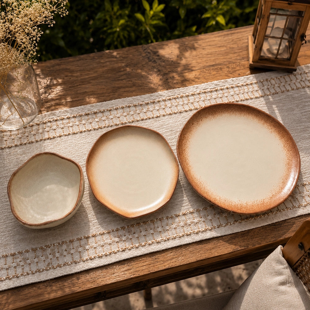 Frosted Linen Set - handmade Egyptian ceramic, view 4