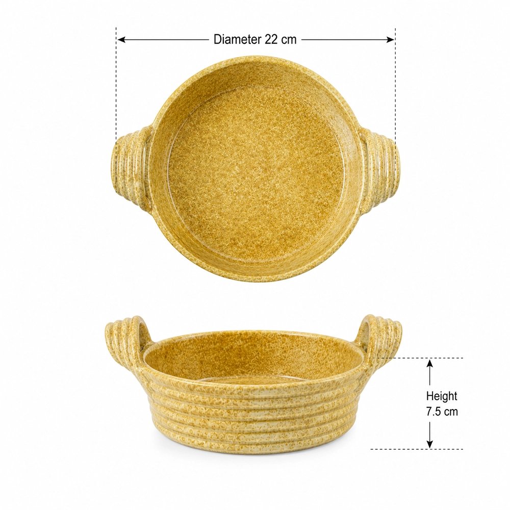 Hearth Stone Serving Bowl - handmade Egyptian ceramic