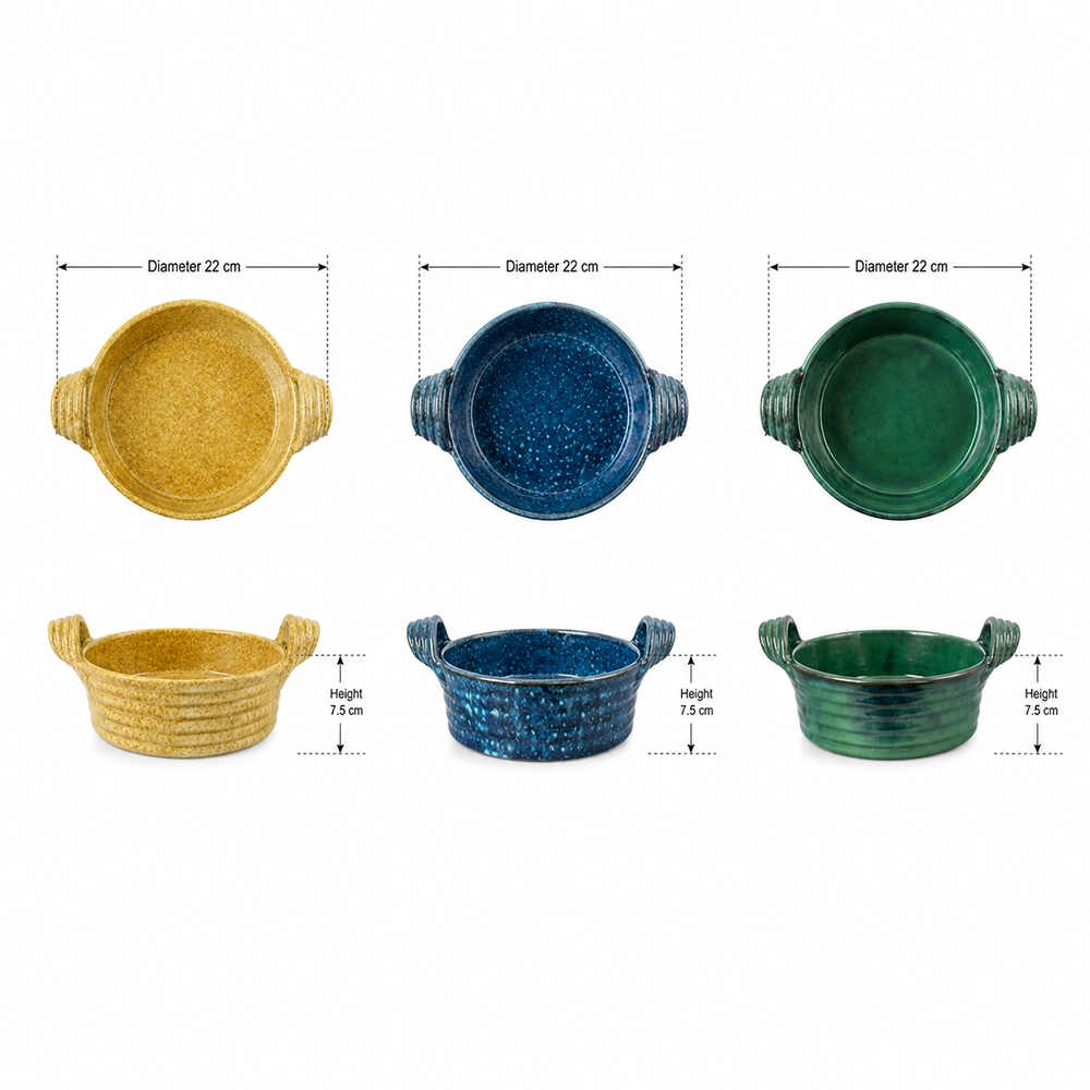Hearth Stone Serving Bowl - handmade Egyptian ceramic