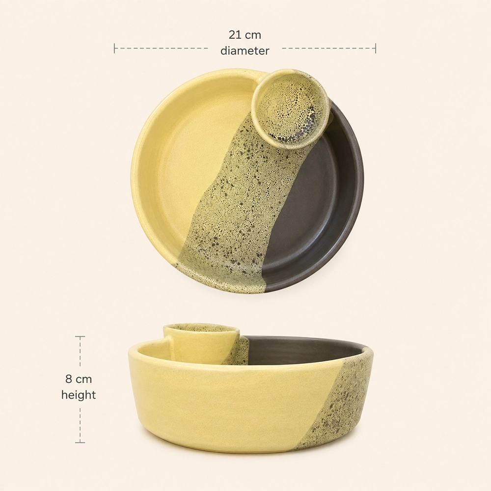 Horizon Serving Bowl - handmade Egyptian ceramic, view 5