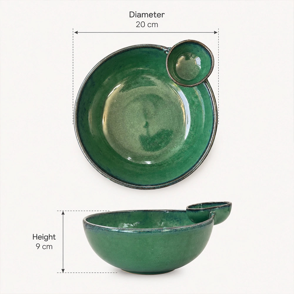 Lagoon Cradle Bowl - handmade Egyptian ceramic, view 5