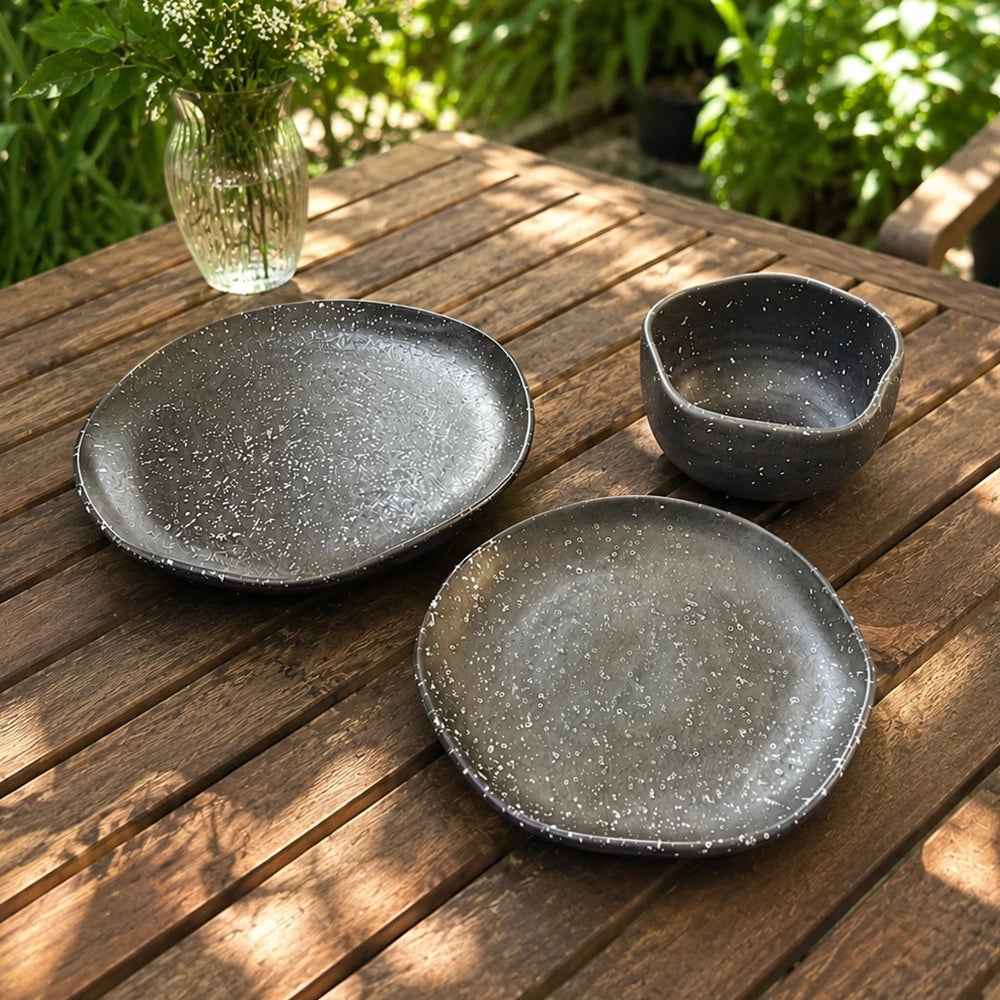 Midnight Dots Set - handmade Egyptian ceramic, view 2