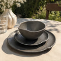 Obsidian Sparkle Set - handmade Egyptian ceramic, view 1