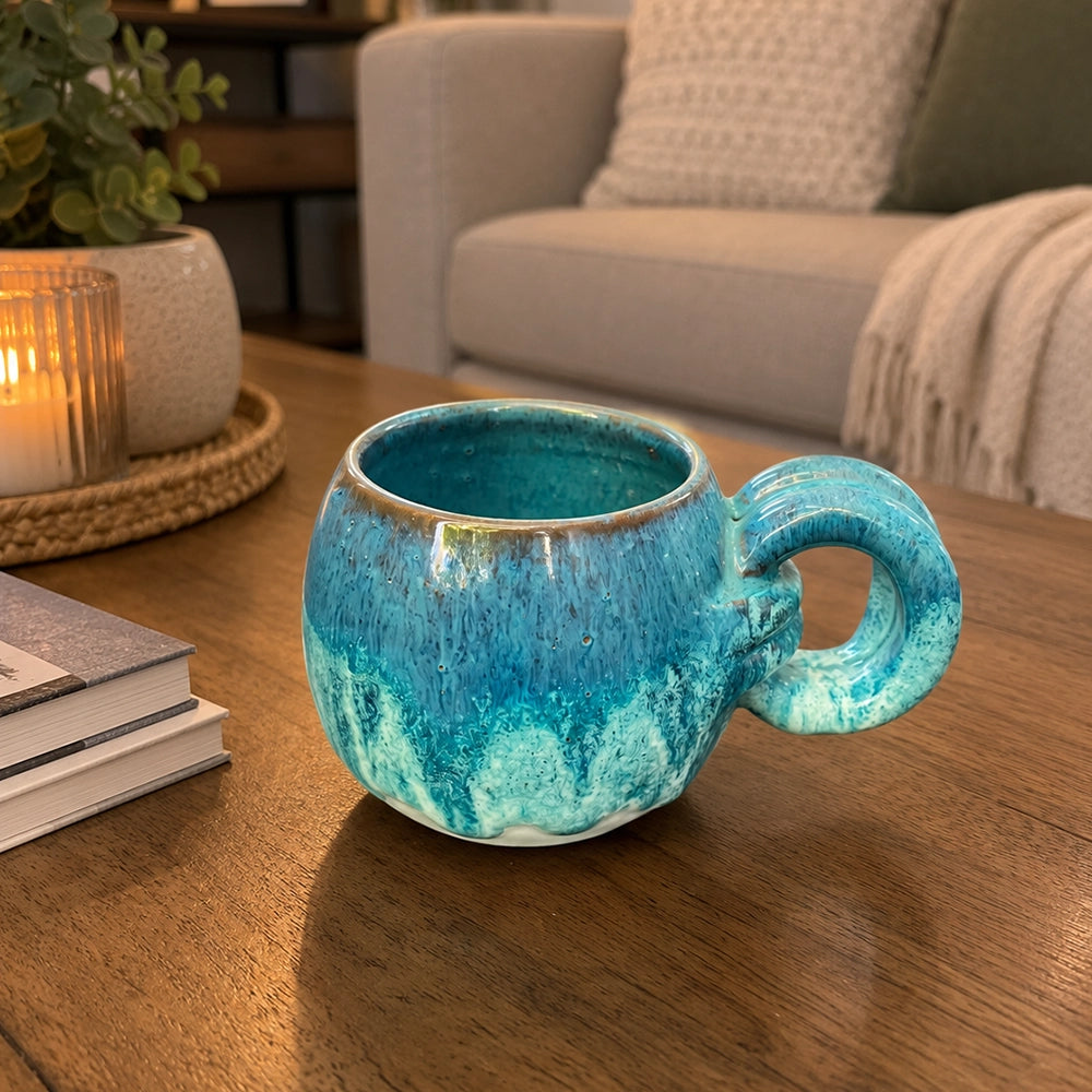 Ocean Pearl - handmade Egyptian ceramic, view 2