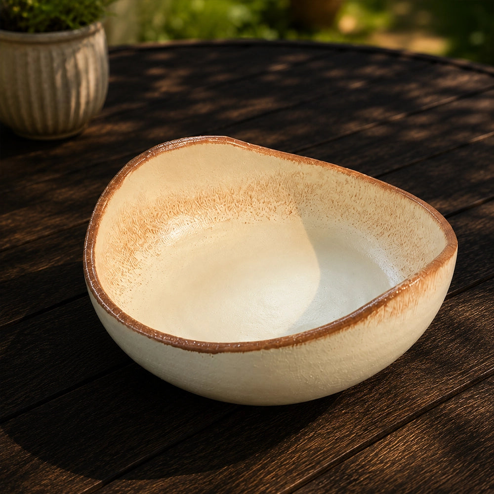 Porcelain Blaze Bowl - handmade Egyptian ceramic, view 1