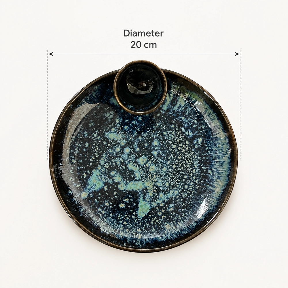 River Stone Plate - handmade Egyptian ceramic, view 6