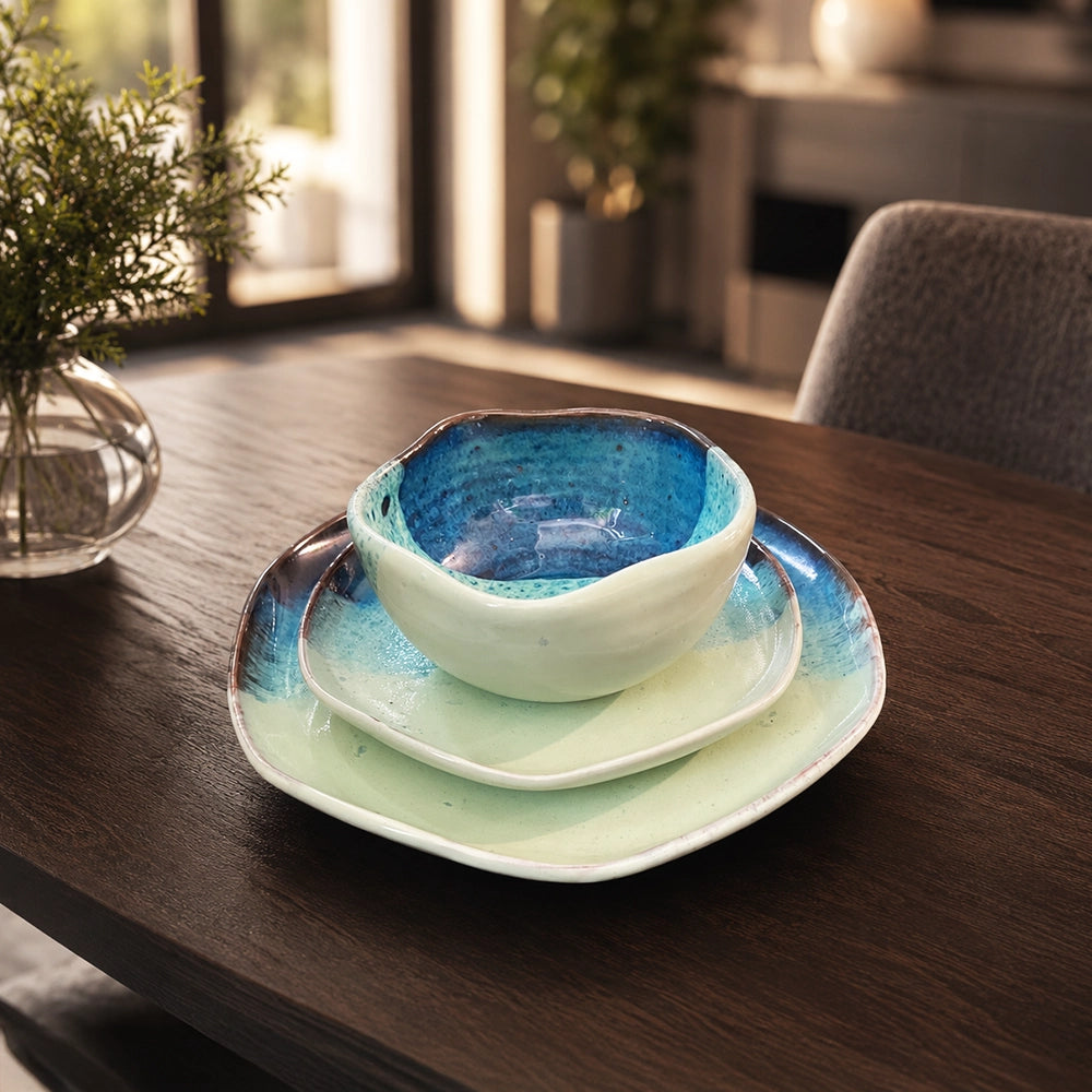 Sea Breeze Set - handmade Egyptian ceramic, view 1