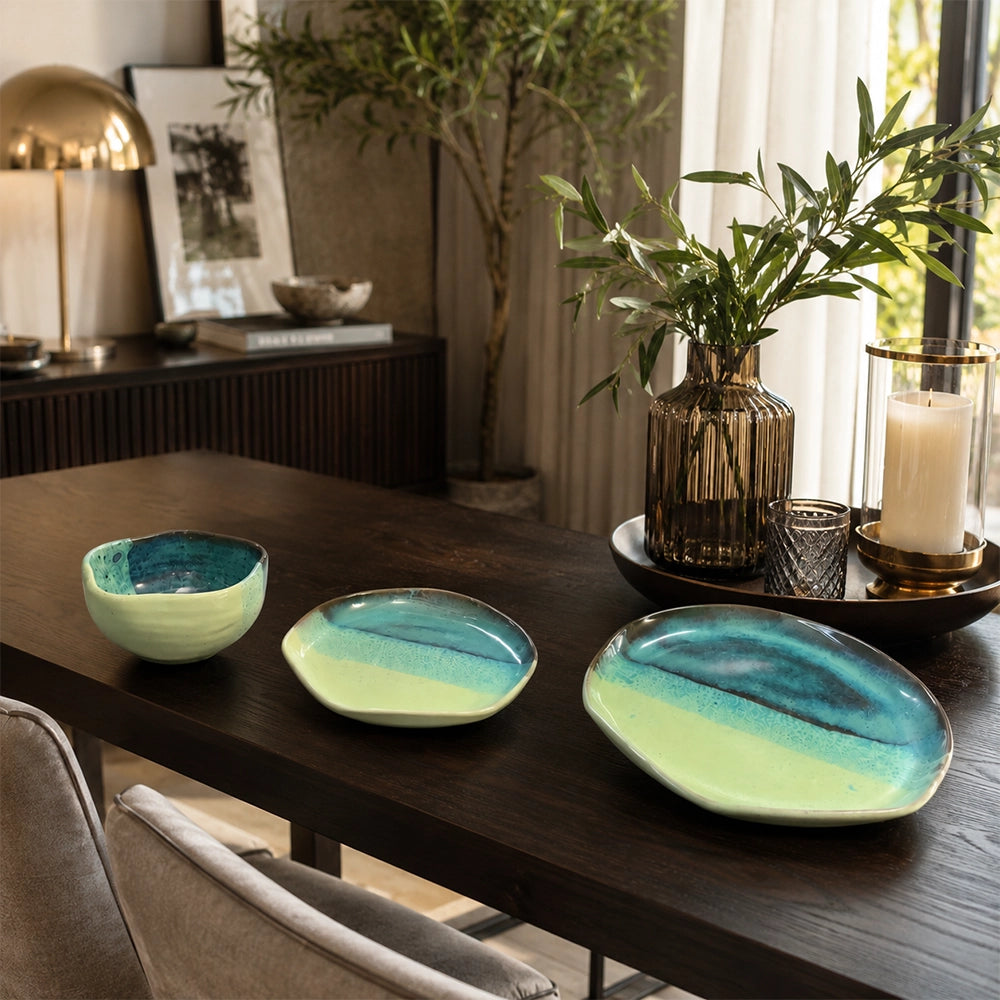 Sea Breeze Set - handmade Egyptian ceramic, view 4