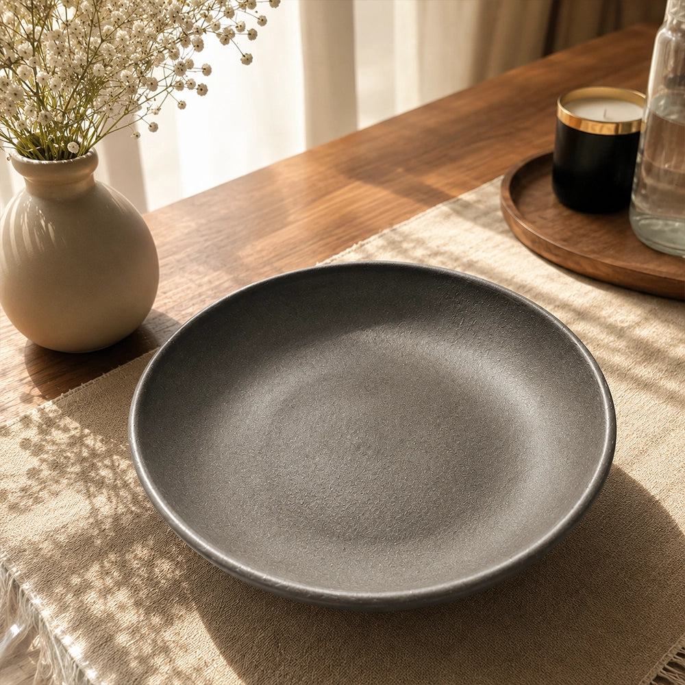 Shadow Curve Bowl - handmade Egyptian ceramic, view 1
