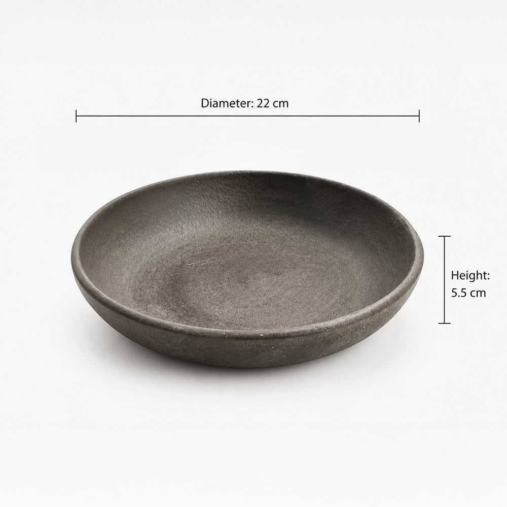 Shadow Curve Bowl - handmade Egyptian ceramic, view 5