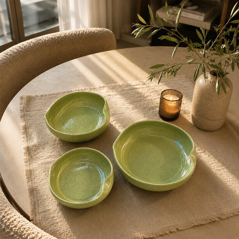 Verdure Harmony Set - handmade Egyptian ceramic, view 1